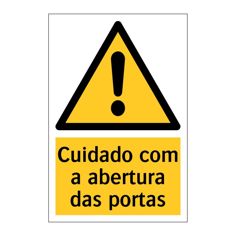 Cuidado com a abertura das portas