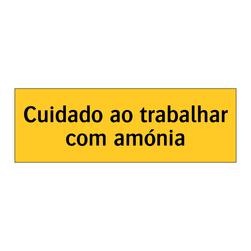 Cuidado ao trabalhar com amónia