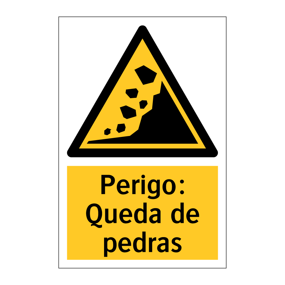 Perigo: Queda de pedras