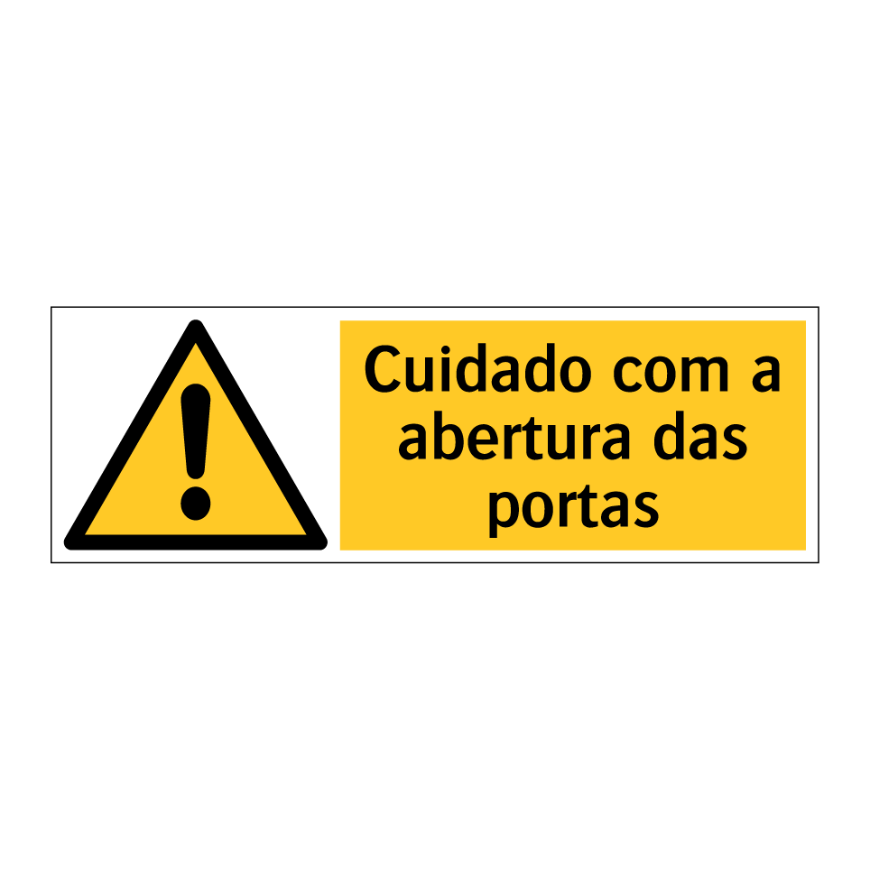 Cuidado com a abertura das portas