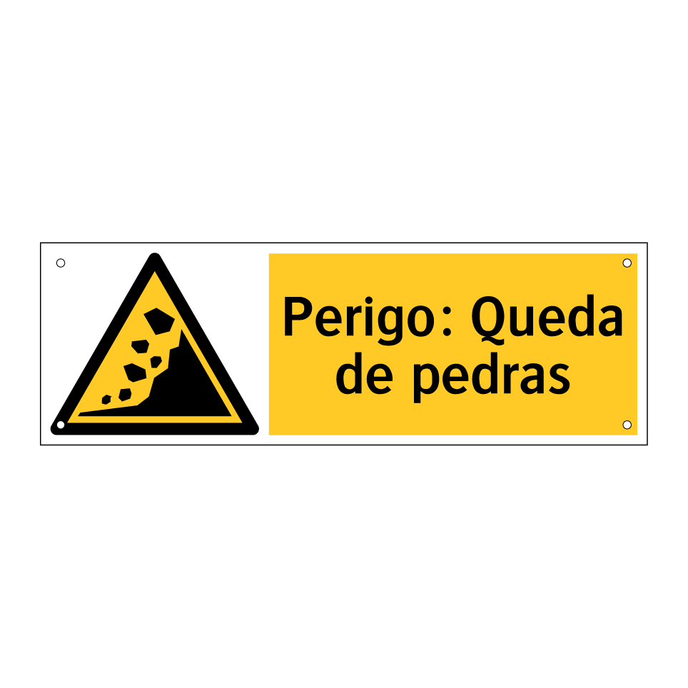 Perigo: Queda de pedras