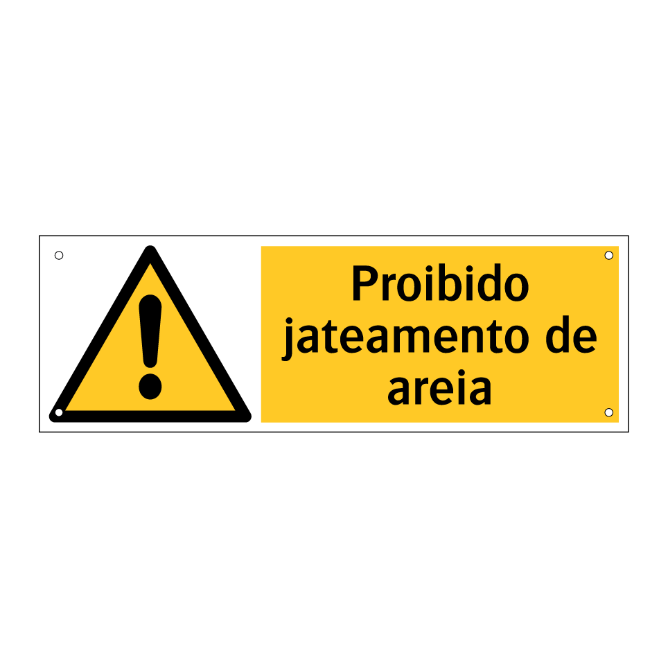 Proibido jateamento de areia